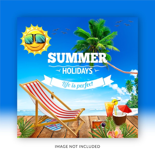 Fondo de venta de verano en estilo realista