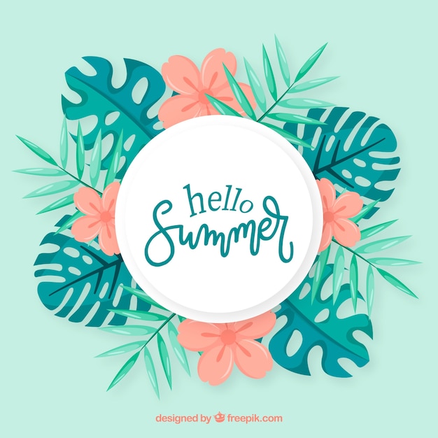 Fondo veraniego con estilo floral