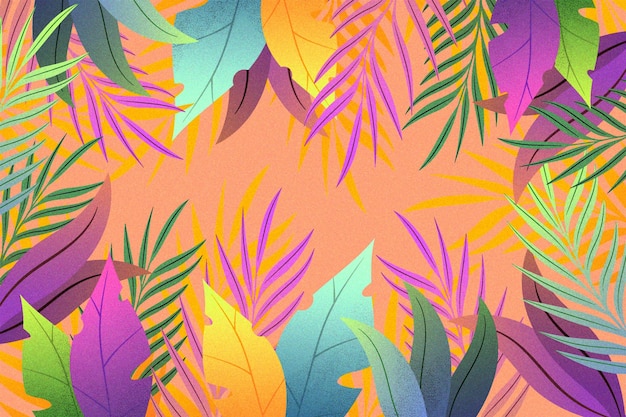 Vector fondo de verano dibujado a mano para videollamadas