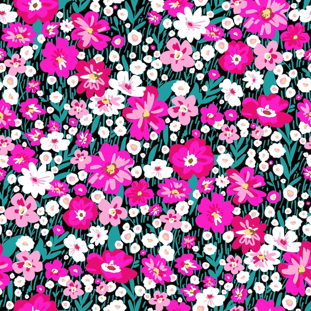 Fondo de verano floral transparente. Vector prado flores lindas