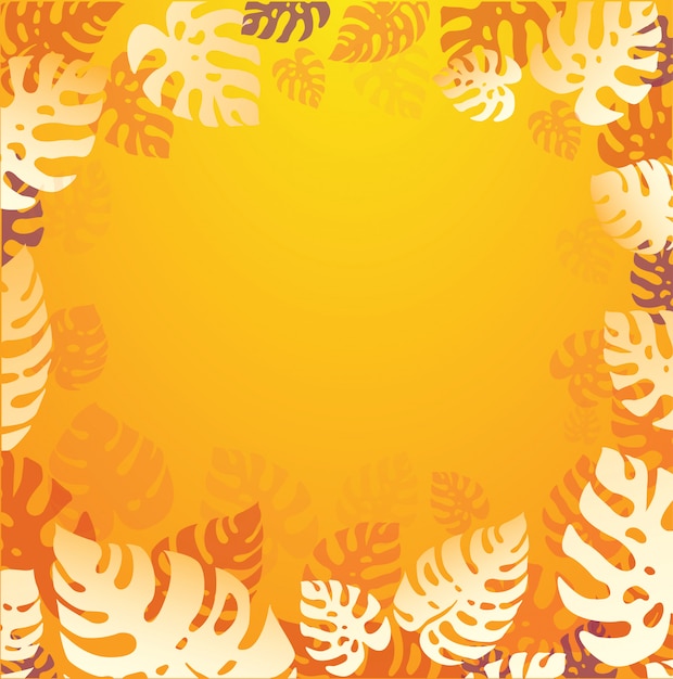 Fondo de verano de hojas tropicales.