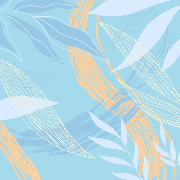 Fondo de verano de patrón floral con flores hojas