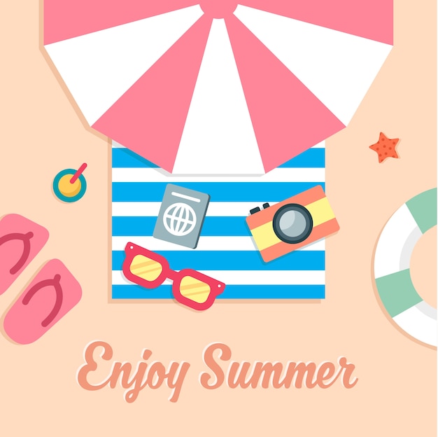 Fondo de verano en la playa