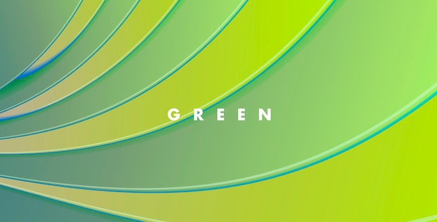 Fondo verde abstracto con capas formando textura suave curva fluida