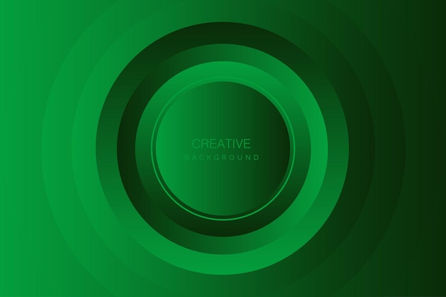 Fondo verde abstracto con círculo Ilustración vectorial para su diseño