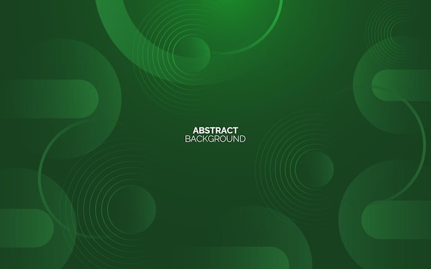Fondo verde abstracto Círculo superpuesto y patrón de línea sutil