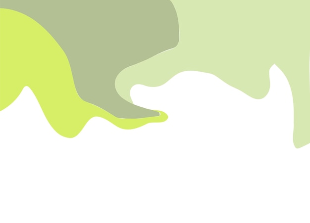 Fondo verde abstracto de formas de garabateo líneas en fondo blanco con espacio en blanco en el centro para el texto Fondo ondulado minimalista