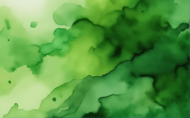 Fondo verde de acuarela