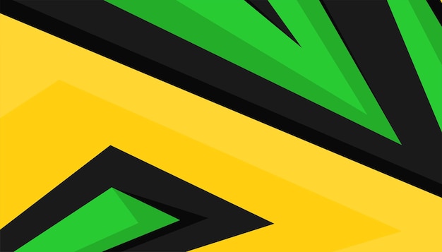 fondo verde y amarillo con contornos geométricos para juegos deportivos de carreras de automóviles con temática