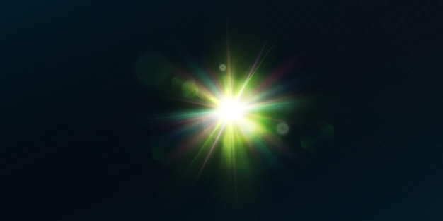 un fondo verde y azul con el sol brillando a través de él