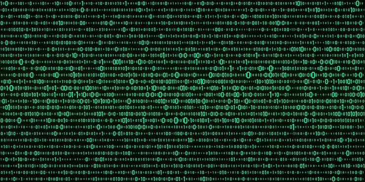 Vector fondo verde digital vectorial de transmisión de código binario fondo de matriz con números 10 concepto de codificación o piratería