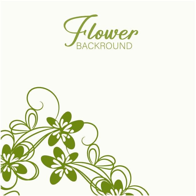 un fondo verde con un diseño de flores en él