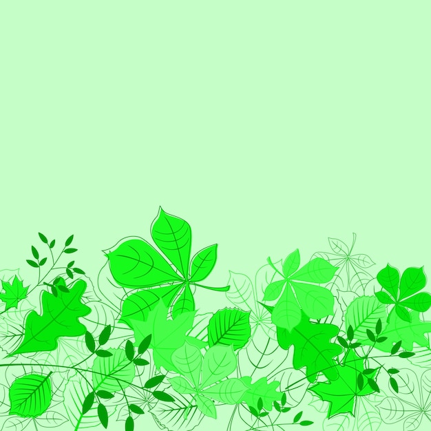 Fondo verde floral