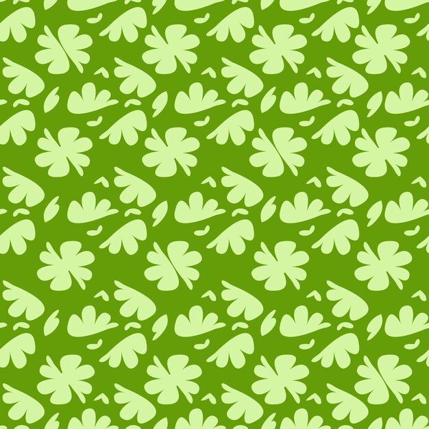 un fondo verde con hojas de trébol
