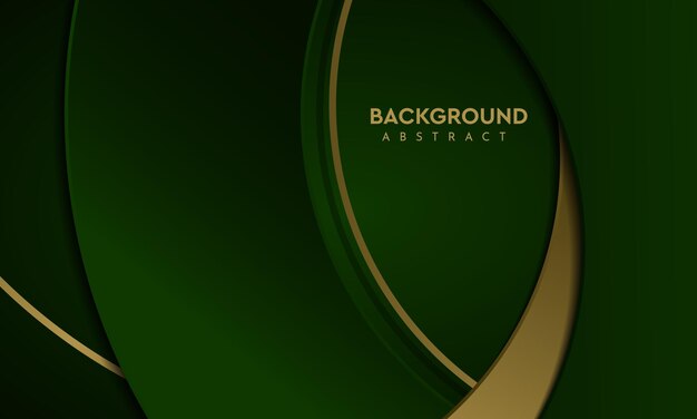 Fondo verde de lujo con una combinación de colores dorados geométrico abstracto