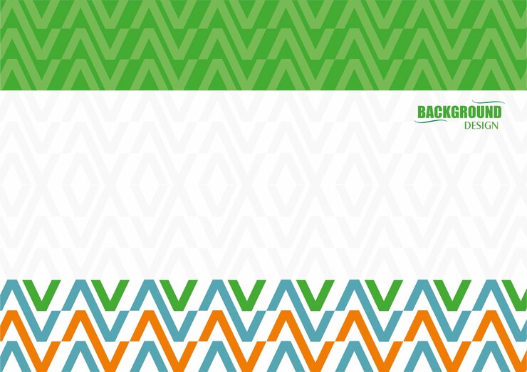 Un fondo verde y naranja con un patrón blanco y azul que responde a la cámara.