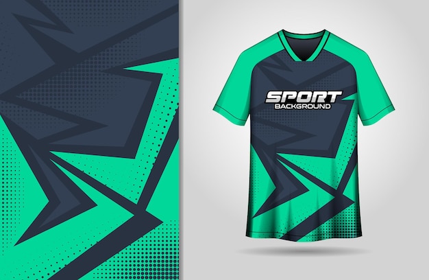 Fondo verde y negro de deportes abstractos para el diseño de la camiseta