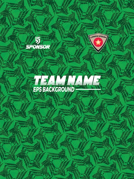 Un fondo verde con el nombre de un equipo escrito en él.