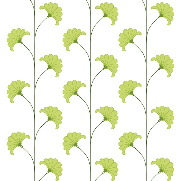 Fondo verde ornamento floral