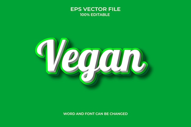 Fondo verde con la palabra vegano