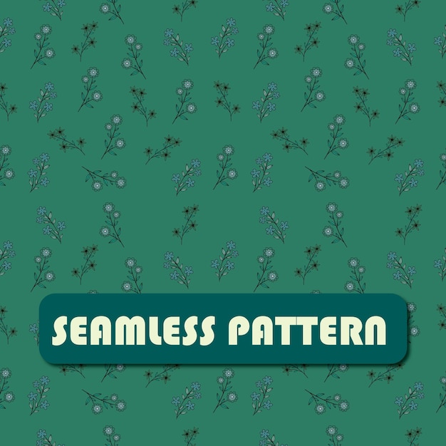 un fondo verde con un patrón de flores y la palabra gaviotas