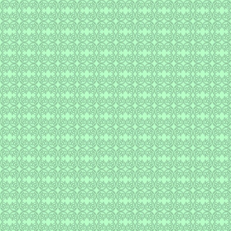 un fondo verde con un patrón de flores