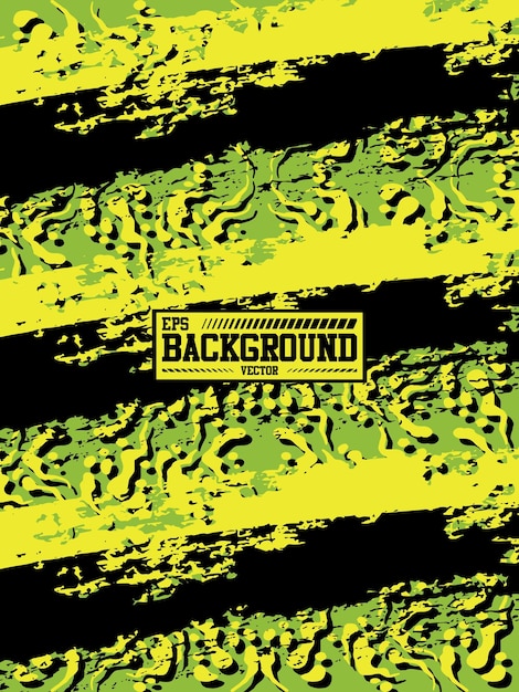 fondo verde pincel amarillo negro