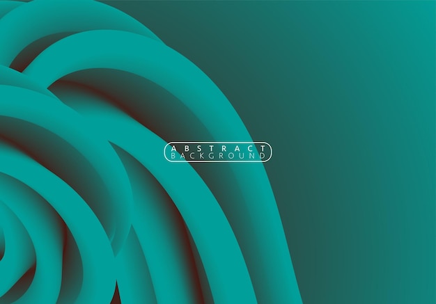 Fondo verde profundo abstracto. Composición de formas fluidas. Genial diseño de fondo para carteles. Vector