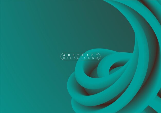 Fondo verde profundo abstracto. Composición de formas fluidas. Genial diseño de fondo para carteles. Vector