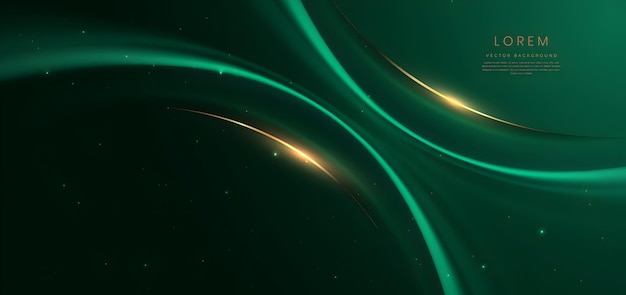 Fondo verde con resumen dorado