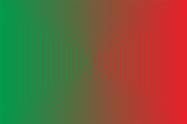 Vector fondo verde rojo degradado con marca de agua hexagonal