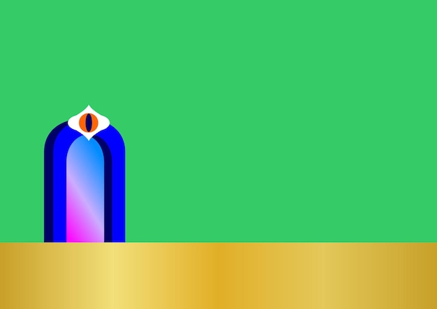 un fondo verde con un signo amarillo y azul que dice cita la parte superior cita