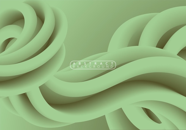 Fondo verde suave abstracto. Composición de formas fluidas. Genial diseño de fondo para carteles. Vector