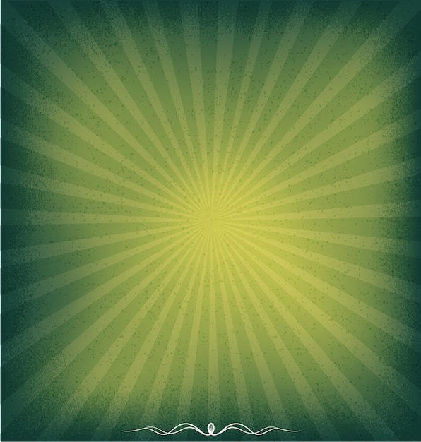 Fondo verde sunburst