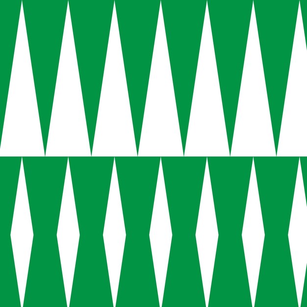 un fondo verde con triángulos blancos en él
