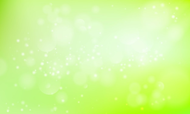 Fondo verde vectorial con un bokeh brillante y brillante