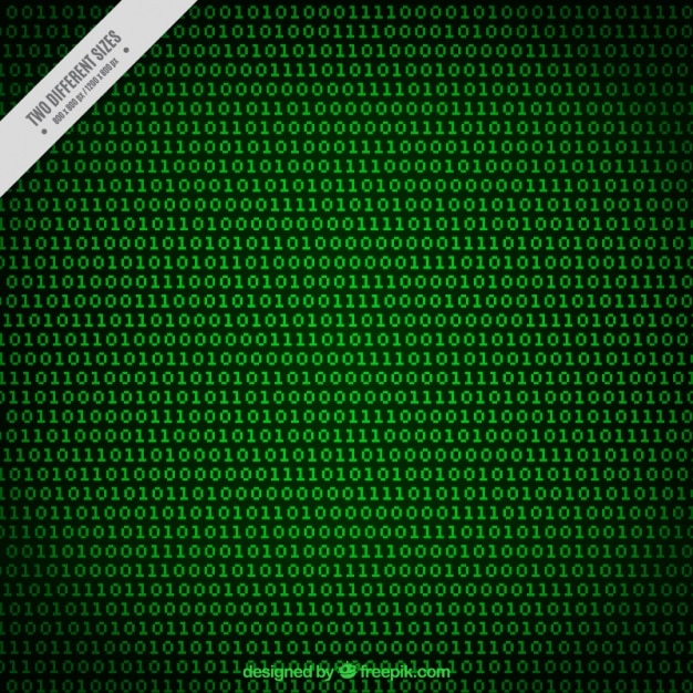 Fondo verde virtual de código binario