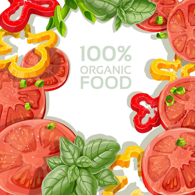 Fondo con verduras frescas