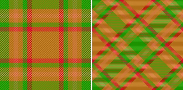 Fondo de verificación de patrón Tela escocesa de tela escocesa Vector textura tartán sin costuras