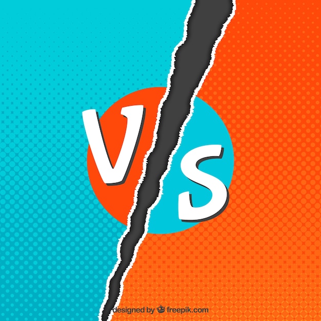 Vector fondo de versus con estilo divertido