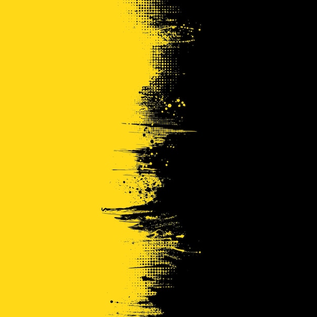 Vector fondo vertical grunge negro y amarillo