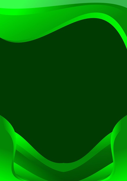Vector fondo vertical de onda verde abstracto
