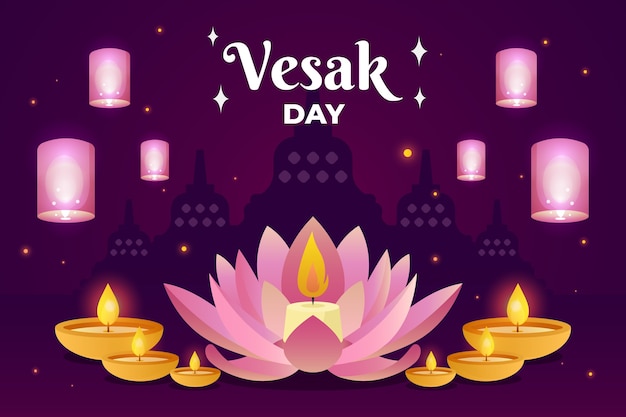 Fondo vesak degradado