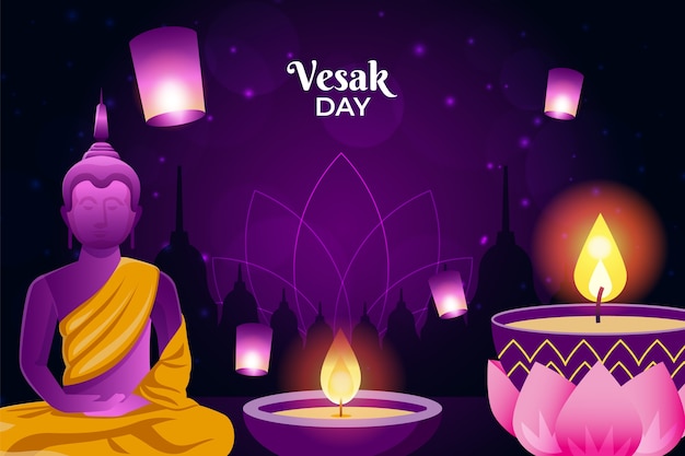 Fondo vesak degradado