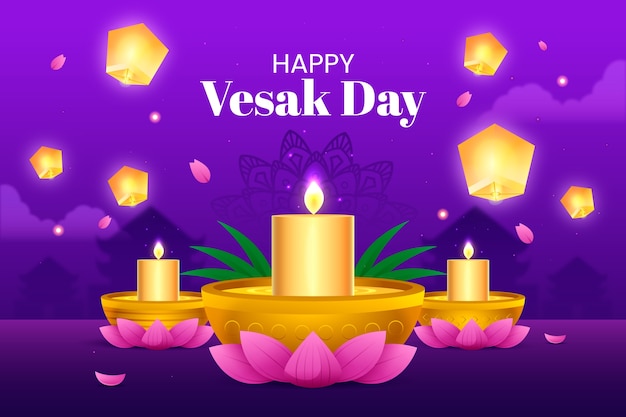 Fondo vesak degradado