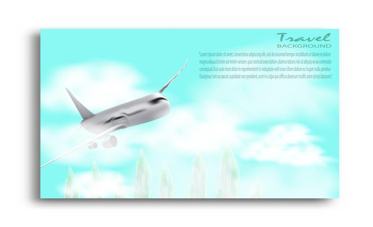 Vector el fondo de viaje vectorial se ve hermoso y elegante con elementos de acuarela
