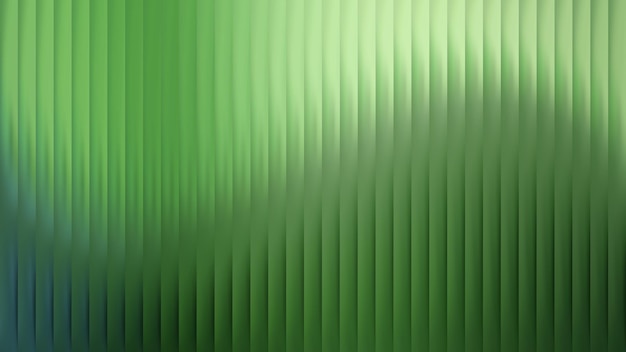 Fondo de vidrio verde ranurado con suaves rayas verticales, vidrio verde decorativo elegante para