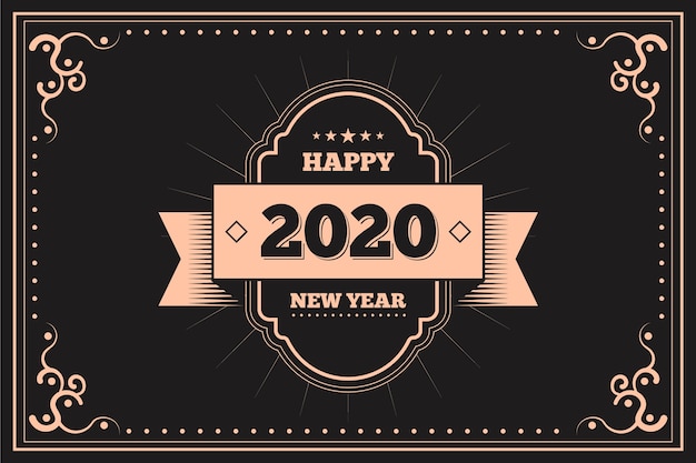 Fondo vintage año nuevo 2020