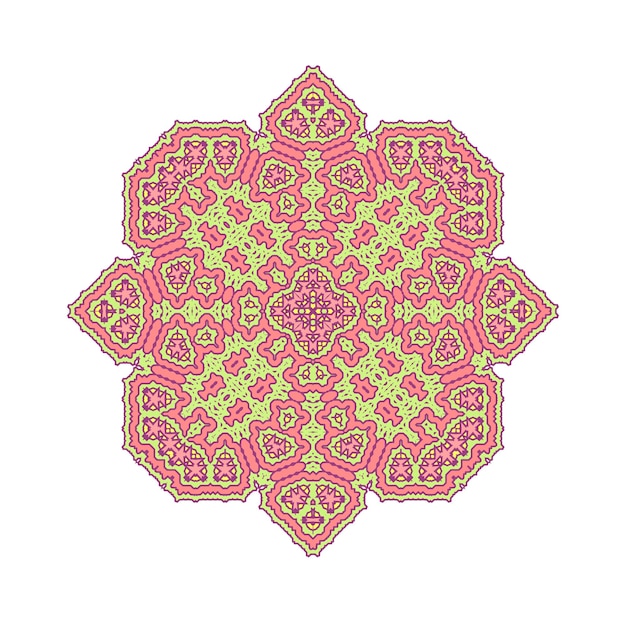 Fondo vintage de encaje adornado rosa Fondo de círculo con muchos detalles