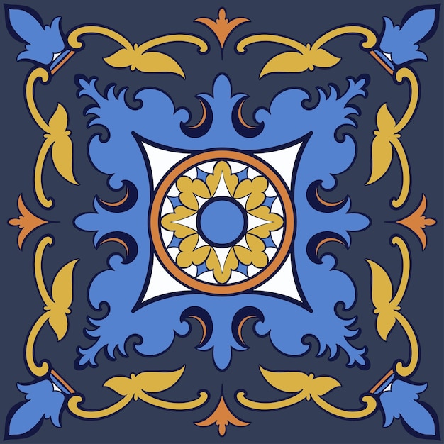 fondo vintage mandala ornamento cerámica patrón de mosaico geométrico retro